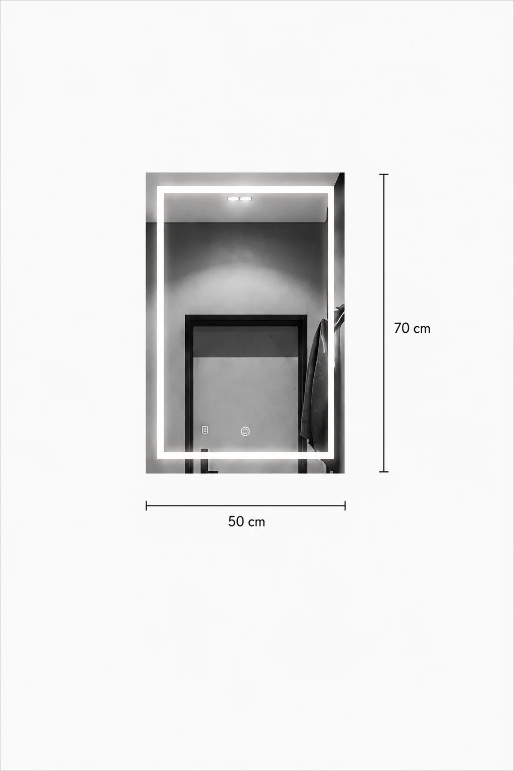 JUEGO R VANITORIO MUEBLE MARFIL + ESPEJO LED - Imagen 3