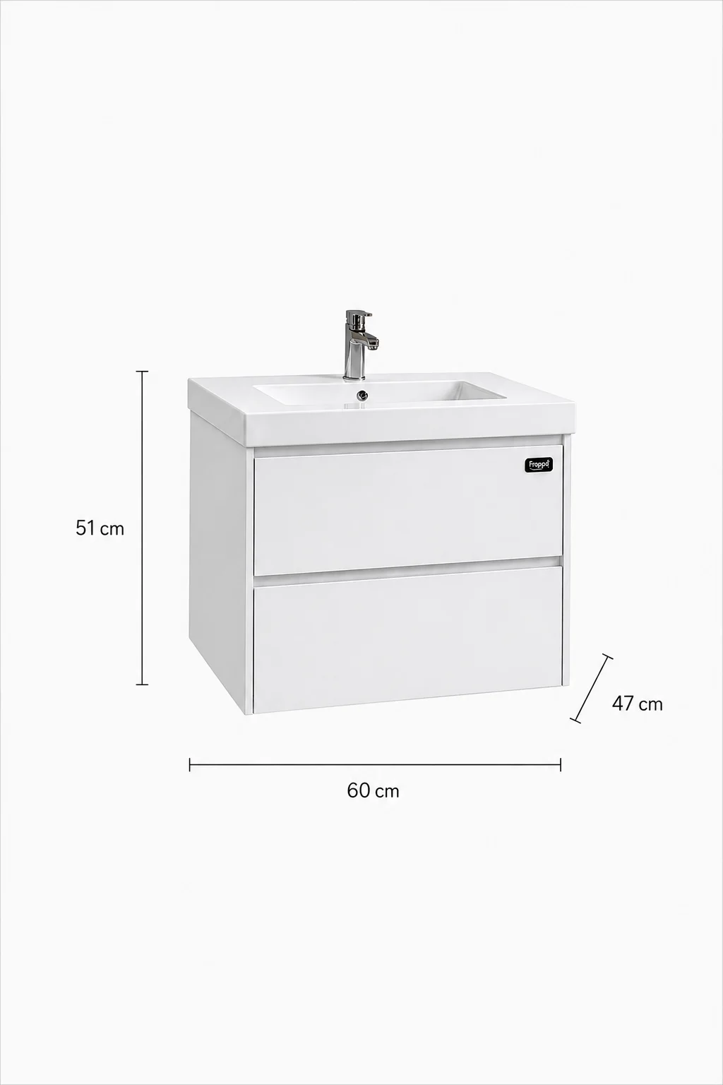 JUEGO R VANITORIO MUEBLE MARFIL + ESPEJO LED - Imagen 2