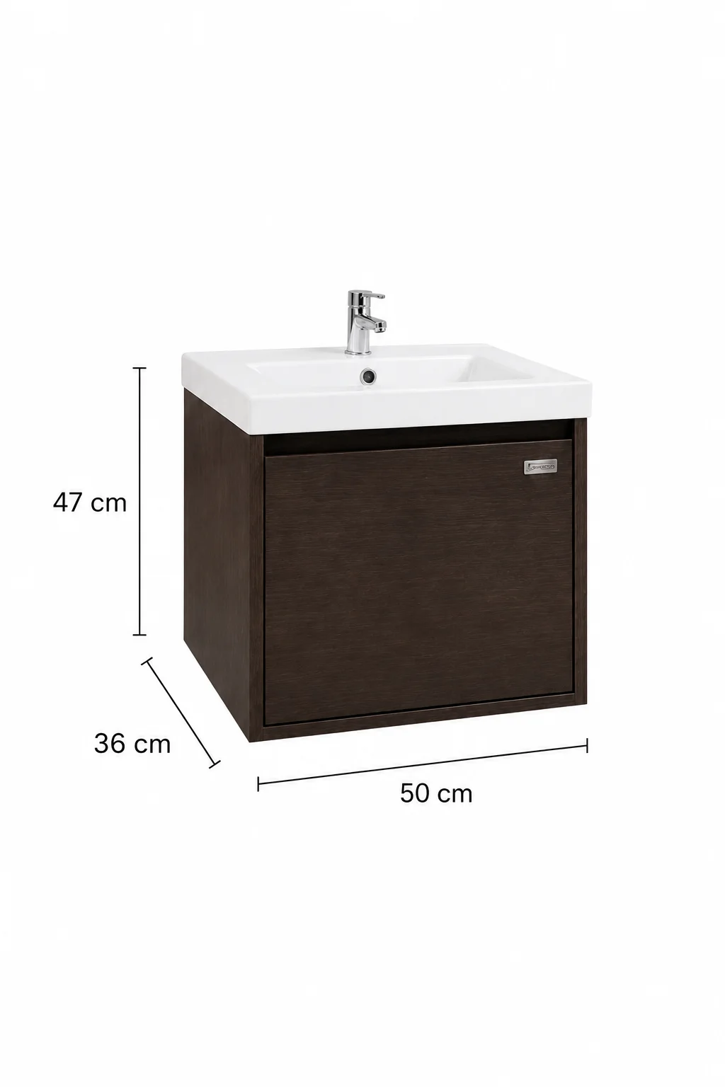 JUEGO H VANITORIO MUEBLE MARRON 218000146 + ESPEJO MARRON 3 - Imagen 3