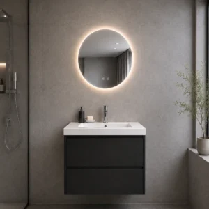 JUEGO A VANITORIO MUEBLE NEGRO